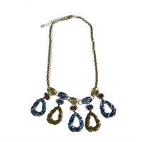 Vintage Chunky Blue & Purple Necklace