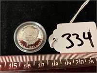 1/10 oz .9999 Silver Coin in Case