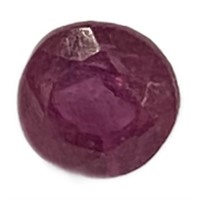 Natural Round Cut .55ct Red Ruby
