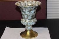 A Delf Brass Accent Vase