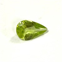 Natural 0.61ct Pear Cut Peridot Gemstone