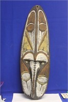 Antique/Vintage African Ceremonial Shield, Mask