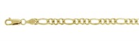 Gold Plated 5mm Figaro 8" Chain