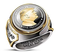 Men's Two-tone Trump Maga Signet Ring