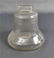 Vintage Liberty Bell Clear Glass Bank