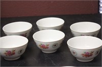 Lot of 6 Chinese Bowls - Signed