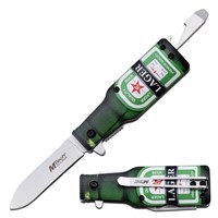 Mtech Heineken Lager Beer Bottle Spring Knife