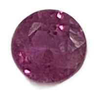 Natural Round Cut .35ct Red Ruby