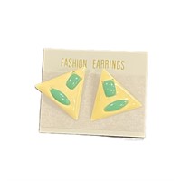 Fun 80's Style Triangular Shaped Earrings