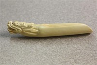 A Signed Japanese Wooden Dragon Scoop