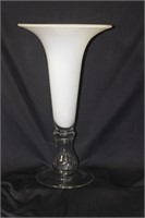A Large Glass Trumpet Vase