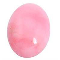 Natural Oval 14.45ct Pink Opal Cabochon
