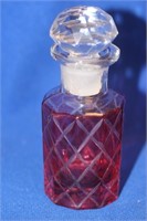 Cranberry Crystal Perfume Bottle