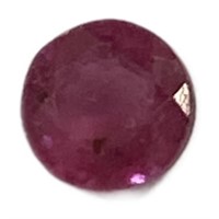 Natural Round Cut .25ct Ruby