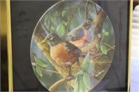 A Framed Collectors Plate by Kevin Daniel