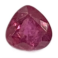 Natural Trillion Cut .45ct Red Ruby