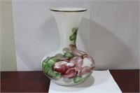 A Handpainted Glass Vase