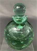Green Bubble Art Glass Perfume Bottle MMA