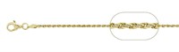 Gold Plated 1.6mm Rope Chain 24"