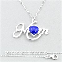 Natural Heart 2.51ct Lapis Lazuli Mom Necklace