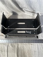 Hinged patch racks and keystone patch panel