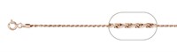 Rose Gold Plated 1.2mm Rope Chain 16"
