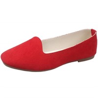 Womens Red Flats Dress Shoes Size 8.5