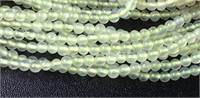 Natural 15.5" Strand Green New Jade Round Beads