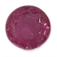 Natural Round Cut .25ct Red Ruby