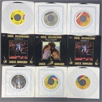 Neil Diamond Vinyl 45 Singles Set of Nine