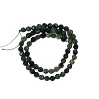 Natural Moss Agate 6mm Bead 15 Inch Strand
