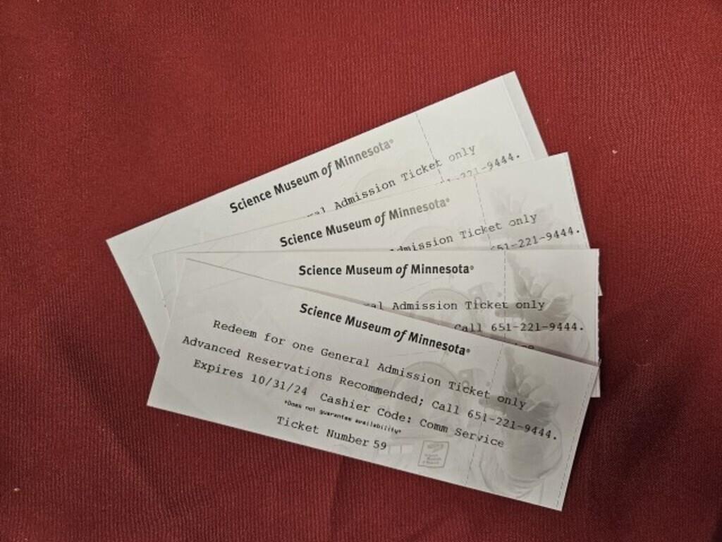 Science Museum of Minnesota - 4 Tickets