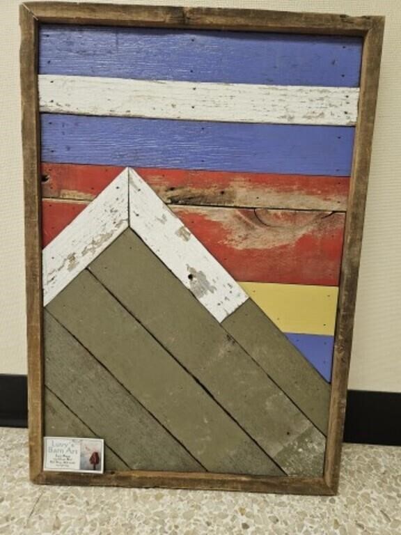 Luvy's Barn Art - Framed abstract piece of a