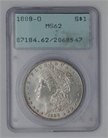 Older Graded 1888-O Morgan Silver Dollar PCGS