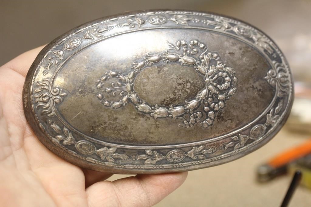Sterling Shell Oval Mirror