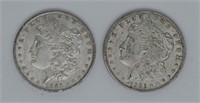 1883-O & 1921 Morgan Silver Dollars