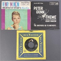 Henry Mancini Vinyl 45 Singles Set of Three