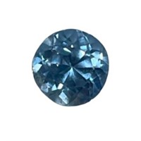 Natural 1.00ct Round Blue Aquamarine Gemstone
