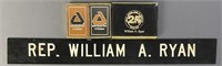 Rep. William A Ryan Sign and Playing Cards