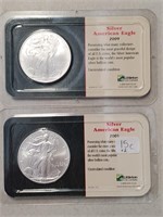 2001 & 2009 US American Silver Eagles