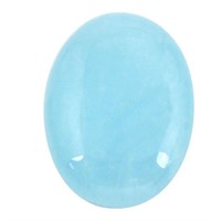 Natural Oval 12.35ct Aquamarine Cabochon