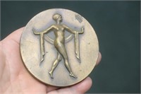 Art Deco Nude Bronze Plaque