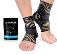 PAIR COPPER ANKLE BRACE SUPPORT SIZE SMALL