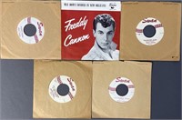 Freddy Cannon Vinyl 45 Singles Set of Five