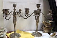 A Pair of Tiffany and Compnay Sterling Candelabras