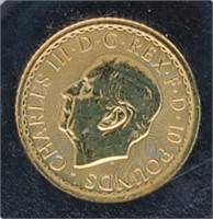 2023 Britannia 10 Pound 1/10th Oz Gold Coin