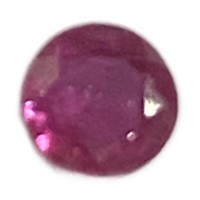 Natural Round Cut .25ct Red Ruby