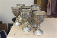 Ornate Silverplate Goblets