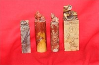 Lot of 4 Chinese Soap Stone Seals