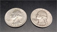 1950 & 1964 Silver Quarters